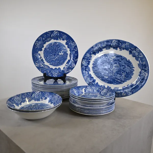 Servisdelar, 26 delar, "Woods Ware", Enoch Woods, England.