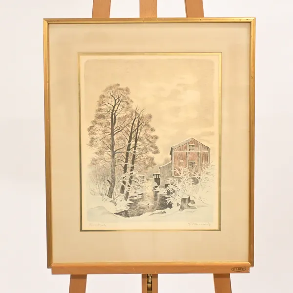 Gunnar Brusewitz (1924-2004) färglitografi, signerad.