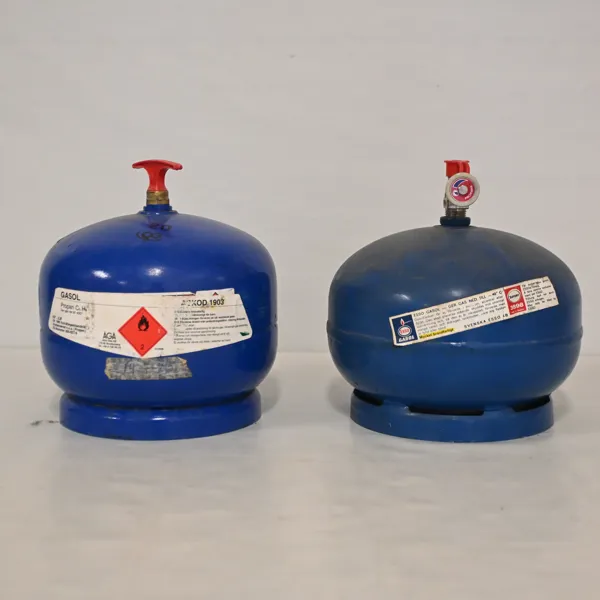 Gasolflaskor, 2st, 2kg.