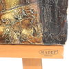 Oidentifierad konstnär, figural komposition, olja på duk, signerad.