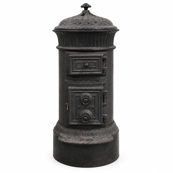 Kamin, gjutjärn, Husqvarna, omkring år 1900.