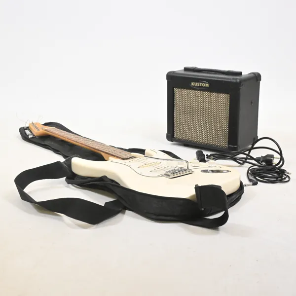 Elgitarr med förstärkare, Easton & Kustom.