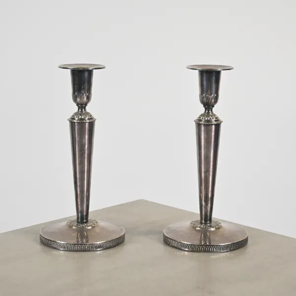Ljusstakar, ett par, silver, 1978.