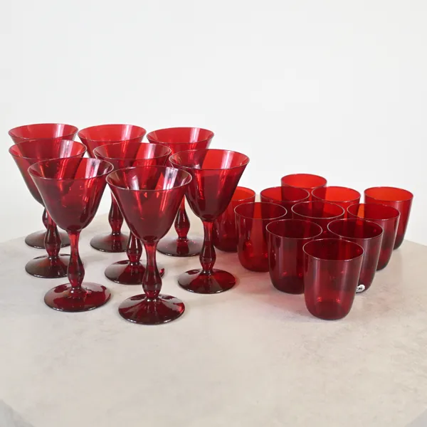 Vinglas och selterglas, 8+11st, "Sven", Reijmyre.