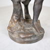 August Moreau (1826-1898) Efter, skulptur, pojke lutande mot ett träd, brons.