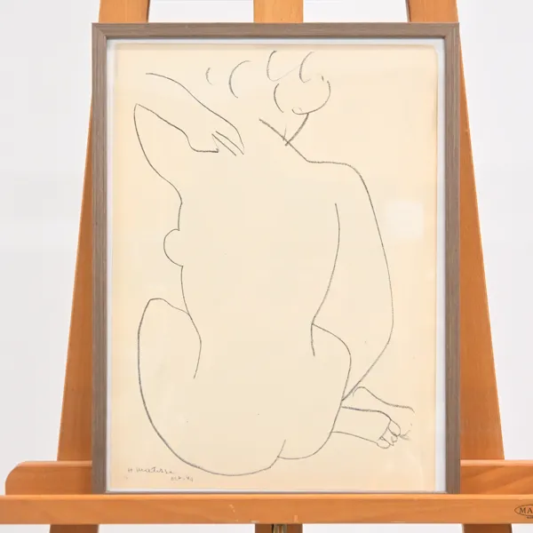 Henri Matisse (1869-1954) litografi ur serien "Derrière le Miroir", signerad.