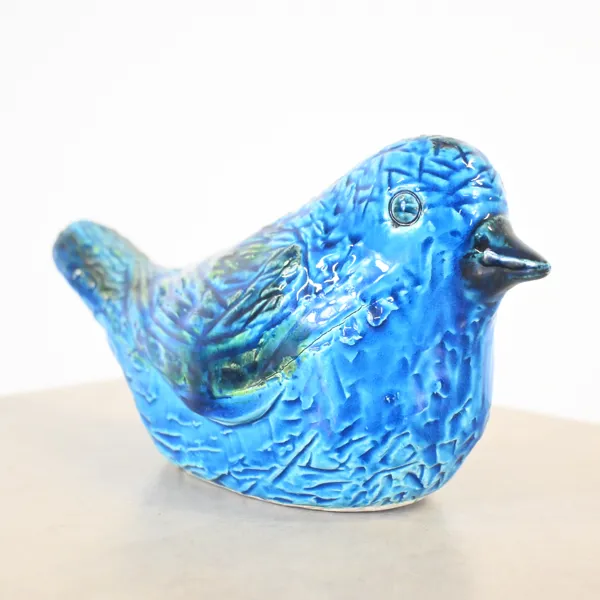 Aldo Londi, figurin, fågel, "Rimini blue", Bitossi, Italien, 1950/60-tal.