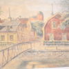 Lindorm Möllersvärd (1892-1984) "Västgötaspången", blandteknik, signerad.