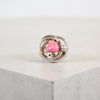 Designring i silver, sten.