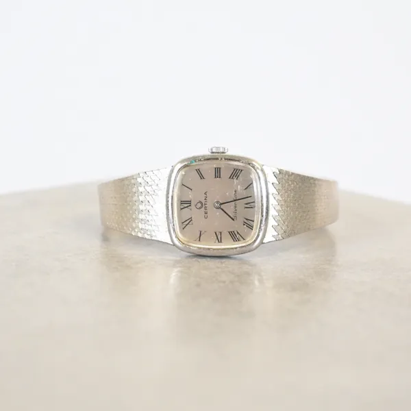 Damarmbandsur, Certina, sterlingsilver, 1970-tal.