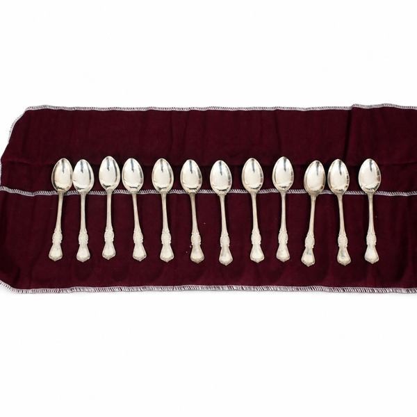 Kaffeskedar, 12st, silver.