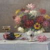 Keist Vukovic, olja på duk, blomsterstilleben, 1900-tal. 