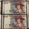 Sedlar, nominellt värde 7500kr.