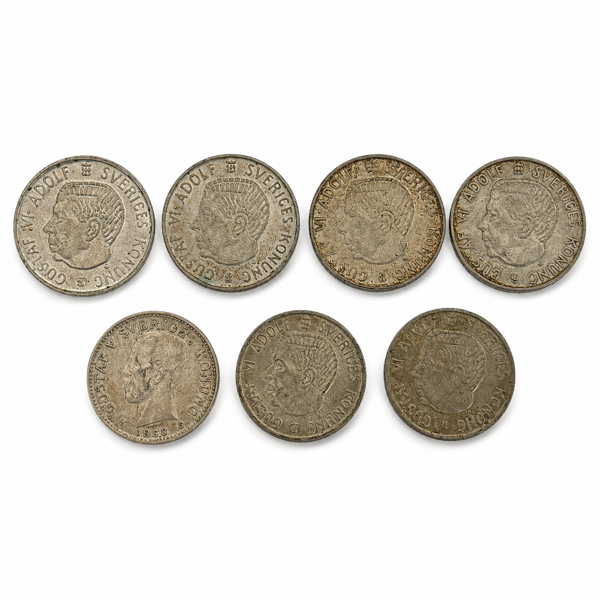  Silvermynt, mestadels 40%.