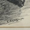 Tuschteckning, C.Schuberth, signerad, 28x21 cm.