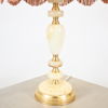 Bordslampa, onyx och mässing, sent 1900-tal. 
