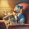 Affischer, 2 st, Disney, Musse Pigg samt Kalle Anka/Gottfried Helnwein, 1980-tal.