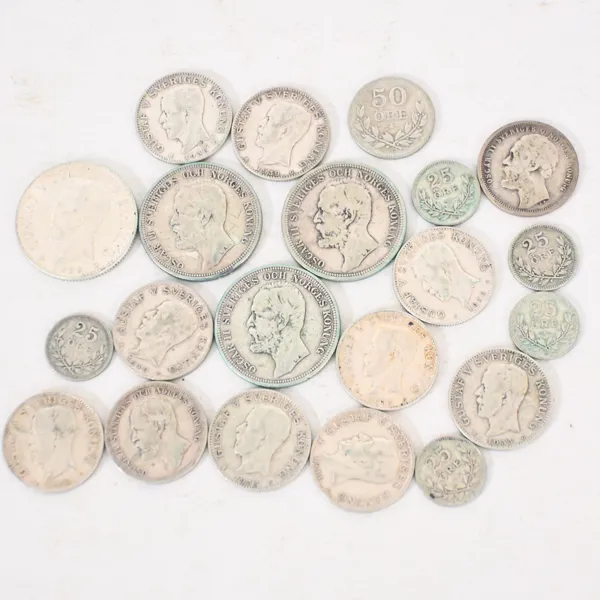 Mynt i silver, 60% och 80%.