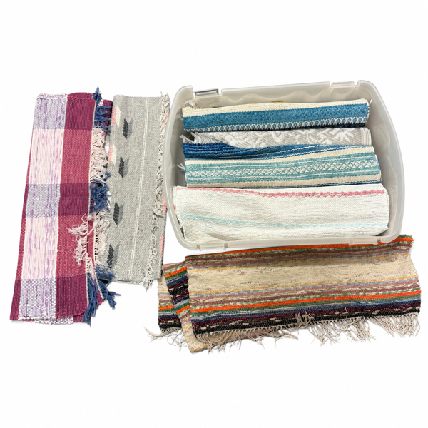 plast - och trasmattor, 7 stycken,