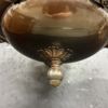 Taklampa, koppar och marmorerat glas, 1900-talets första hälft.