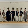 Parti tavlor, 5 delar, blandteknik, grafik och olja, 1900-tal.