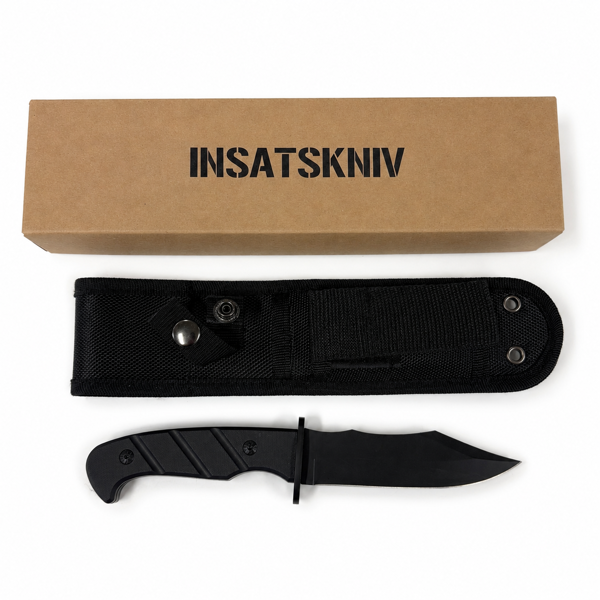 Insatskniv med fodral.