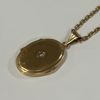 Halsband, 18k guld, med hänge och sten. 
