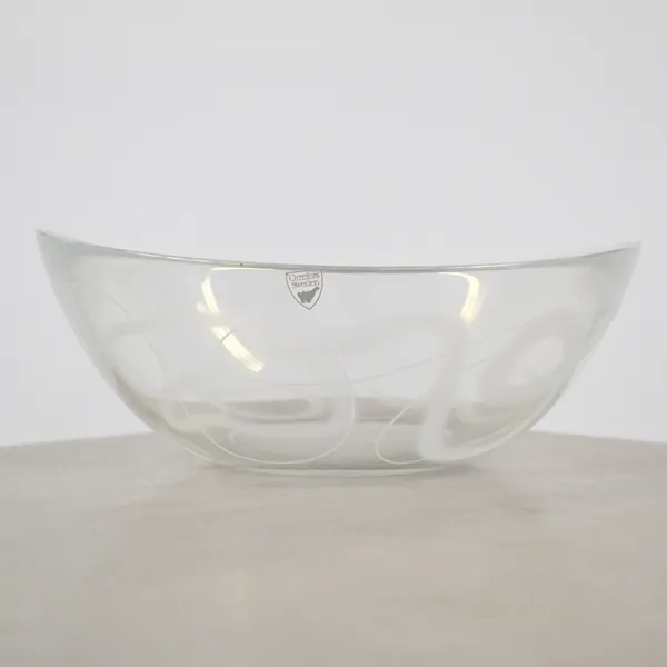 Ingegerd Råman, skål, "Trassel", glas, Orrefors.