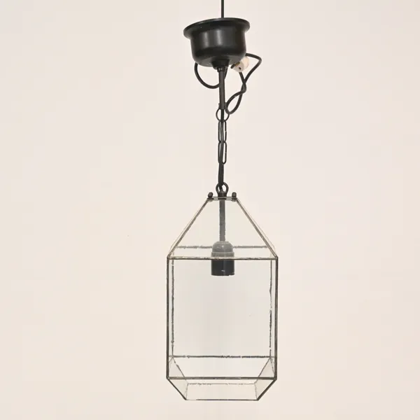 Taklampa, blyinfattat glas, 1900-tl.
