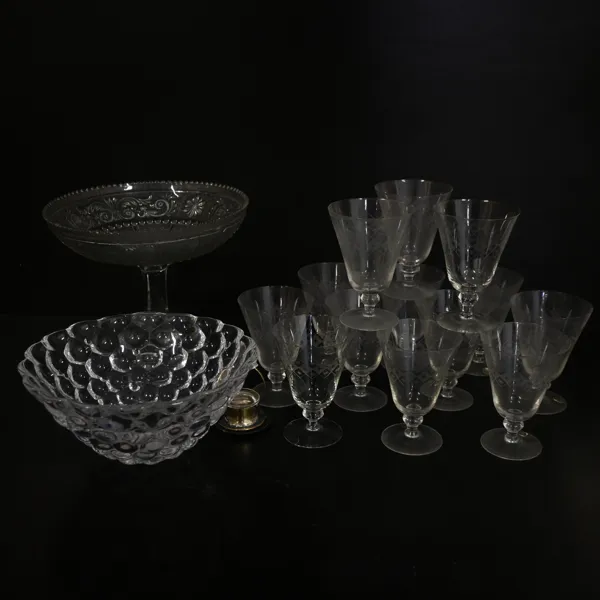 Parti glasservisdelar, 1900-tal.