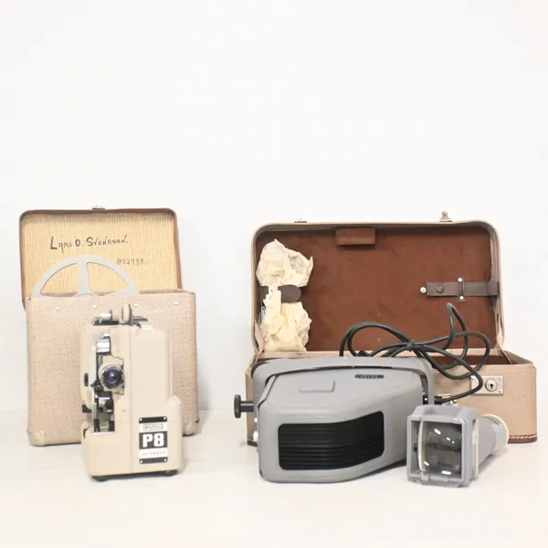 Filmprojektor, 2st, bland annat Zeiss, 1950/60-tal.