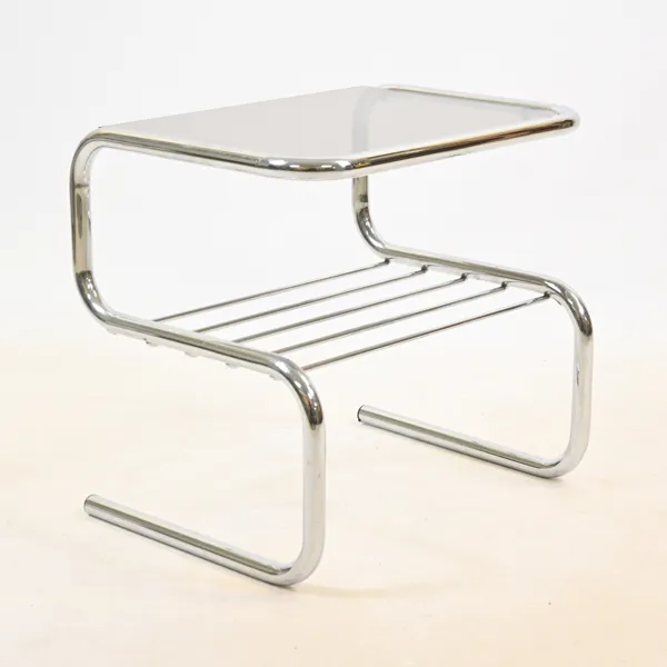 Bruno Mathsson, sängbord "Ulla", kromad metall, Dux, 1970-tal.