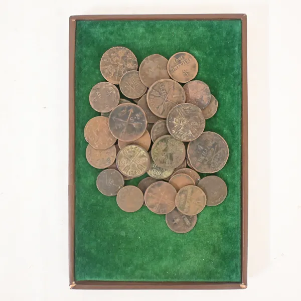 Parti mynt, koppar, Sverige, 16-1800-tal.
