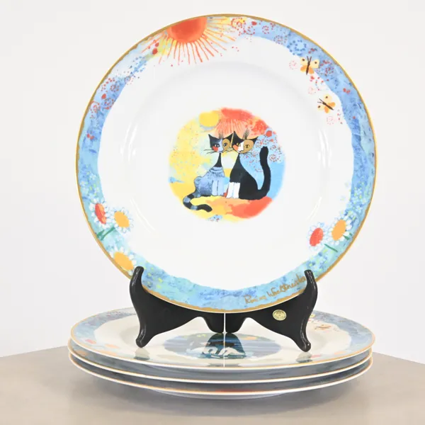 Rosina Wachtmeister, tallrikar, 4st, porslin, Goebel, Tyskland.