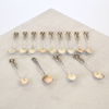 Kaffeskedar i silver, 13st.