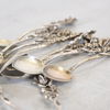 Kaffeskedar i silver, 13st.