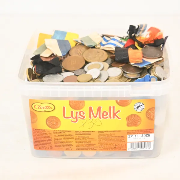 Parti mynt och medaljer, mestadels utländska, ca 10kg.