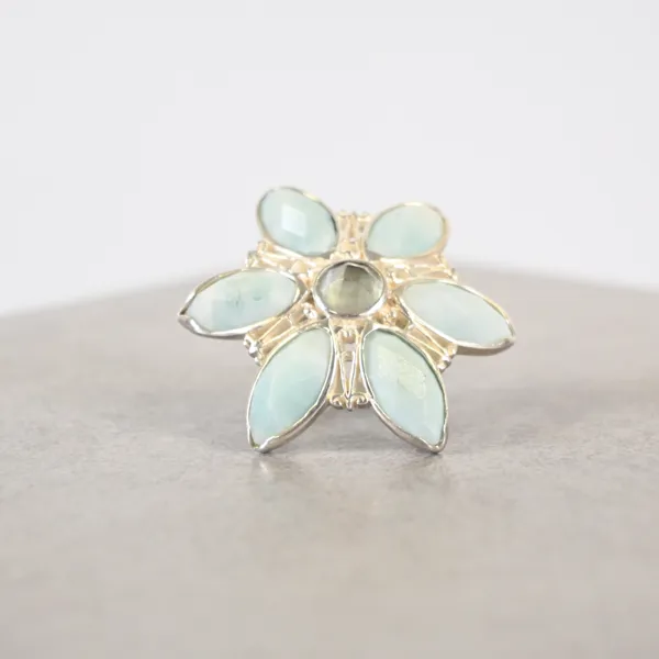 Ring i sterlingsilver, stenar, Ego.