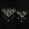 Bertil Vallien, martini- och vinglas, 3+6st, "Chateau", Kosta Boda.