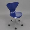 Arne Jacobsen, skrivbordsstol, "Sjuan", Fritz Hansen, Danmark.