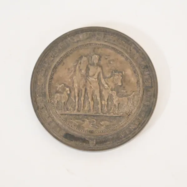 Medalj i silver, "Foreningen til dyrenes beskyttelse i Christiania", 1900-tal.