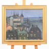 Knut Haggren (1926-1986) stockholmsvy under kvällshimmel, olja på duk, signerad.