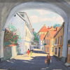 Knut Haggren (1926-1986) stadsmotiv, olja på duk, signerad.