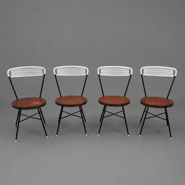 Oscar Ahrén, tillskriven, stolar, 4st, "Holm Populär", Åhlén & Holm, 1950/60-tal.