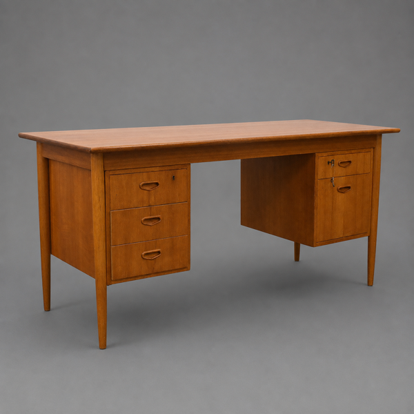 Skrivbord, teak, 1960-tal.