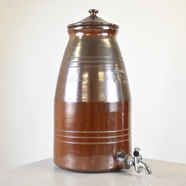 Sven Bohlin, krus med tappkran, 15 liter, stengods, Höganäs.