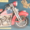 Diorama, motorcykelmotiv, sent 1900-tal.