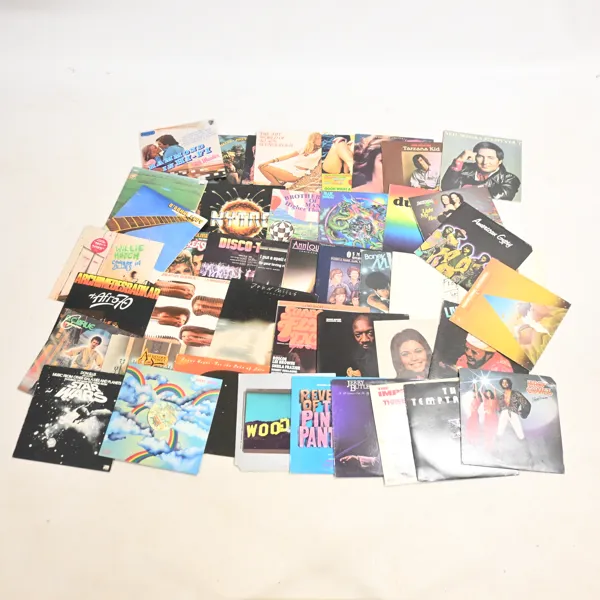 Parti LP-skivor, blandad musik.
