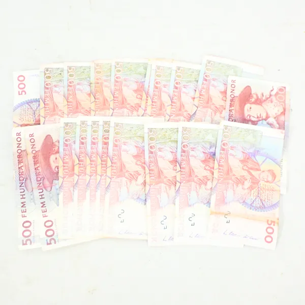 Sedlar, Sverige, nominellt värde 10 000kr.
