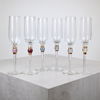Champagneglas, 6st, kuldekor.